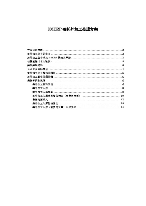 K3ERP委托外加工业务处理方案