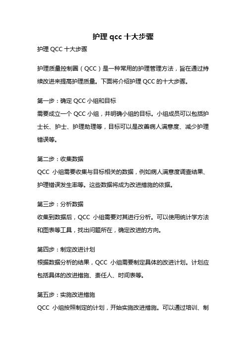 护理qcc十大步骤