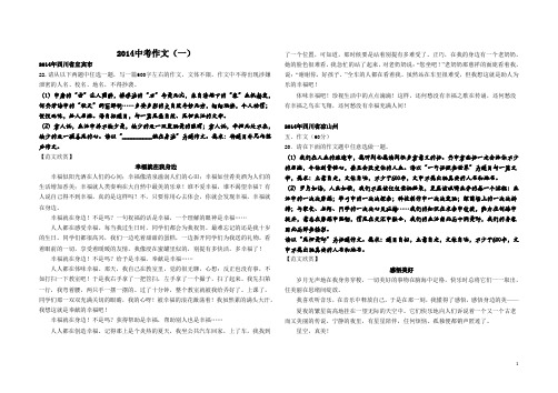 2014中考作文(一)