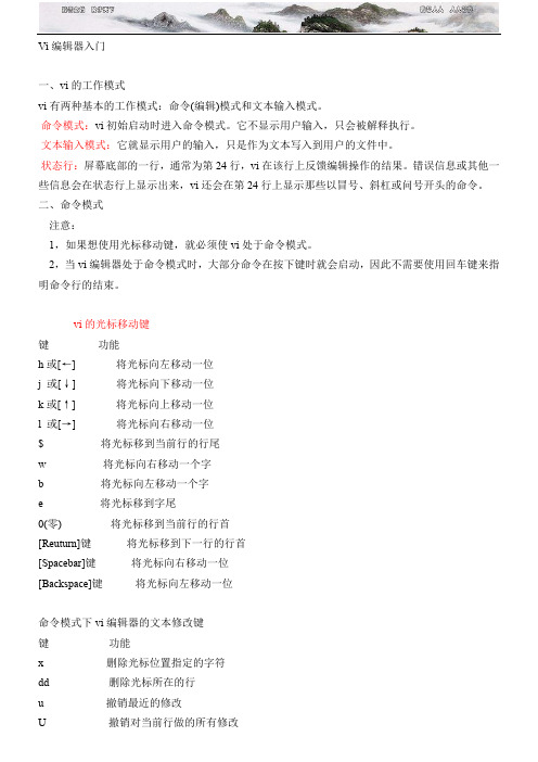 vi编辑器的使用总结