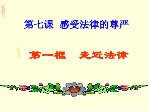 初一政治下学期走近法律g(整理2019年11月)