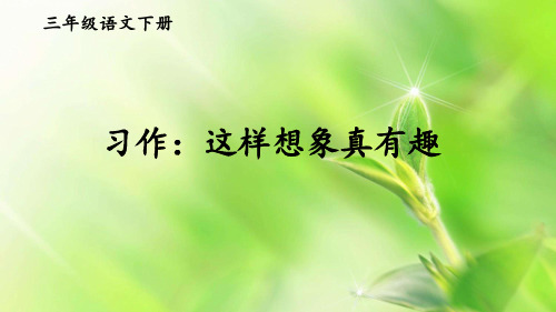 部编版三年级语文下册习作《这样想象真有趣》精品课件(共30张PPT)