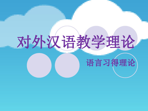 2 第二讲 对外汉语教学理论之习得篇