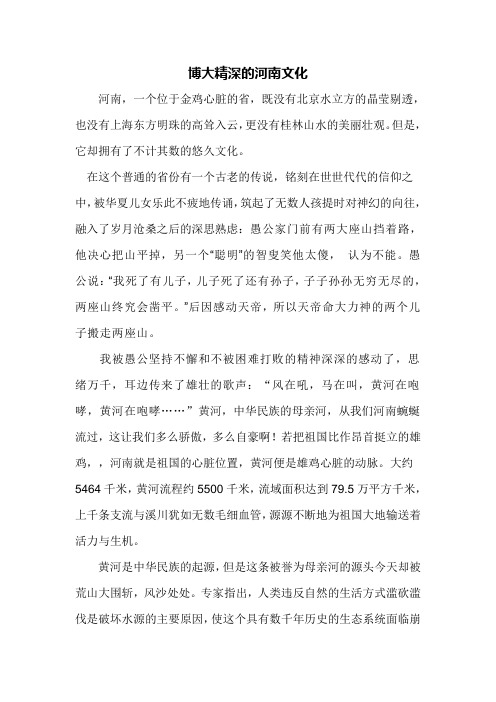 博大精深的河南文化