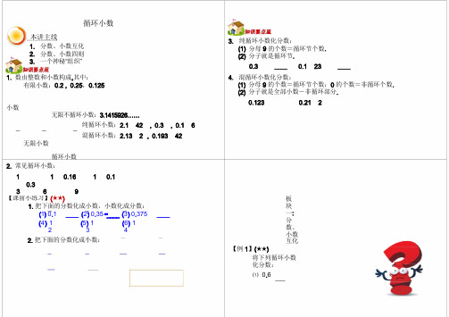 小学五年级奥数 循环小数