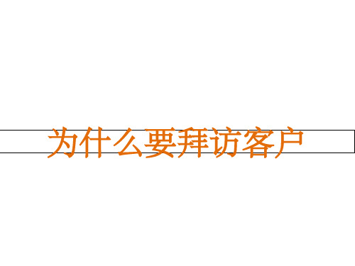 拜访客户ppt课件