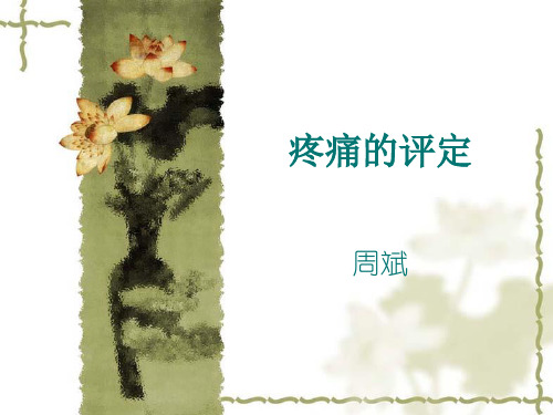 疼痛的评定