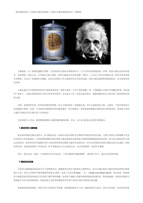 优化大脑的22种方法
