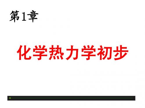 第1章  化学热力学初步
