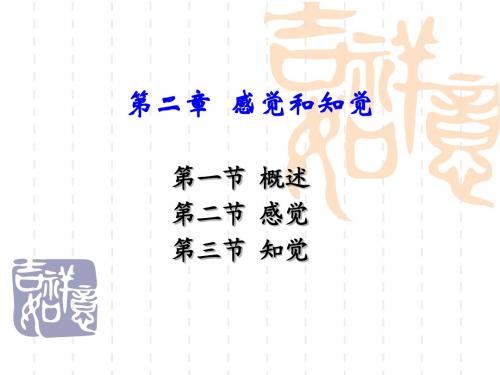 普通心理学02感觉和知觉