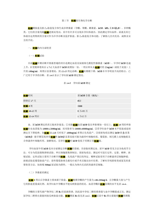 妊娠的生物化学诊断