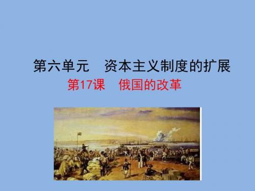 新北师大版九年级上册历史 第17课  俄国的改革  课件(共39张PPT)
