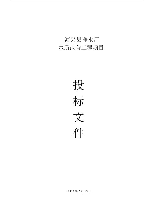 自来水厂技术标.doc