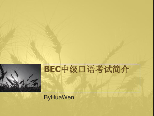 BEC中级口语考试简介[优质ppt]
