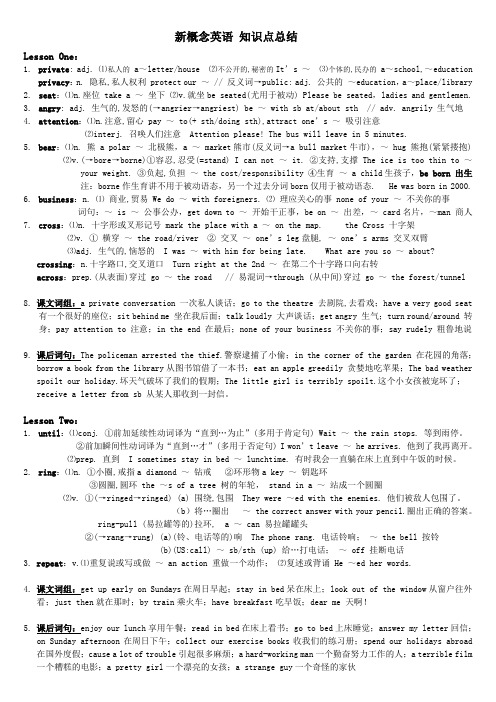 新概念英语Lesson one 知识点总结