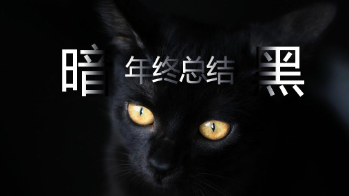 暗黑年终总结汇报PPT模板