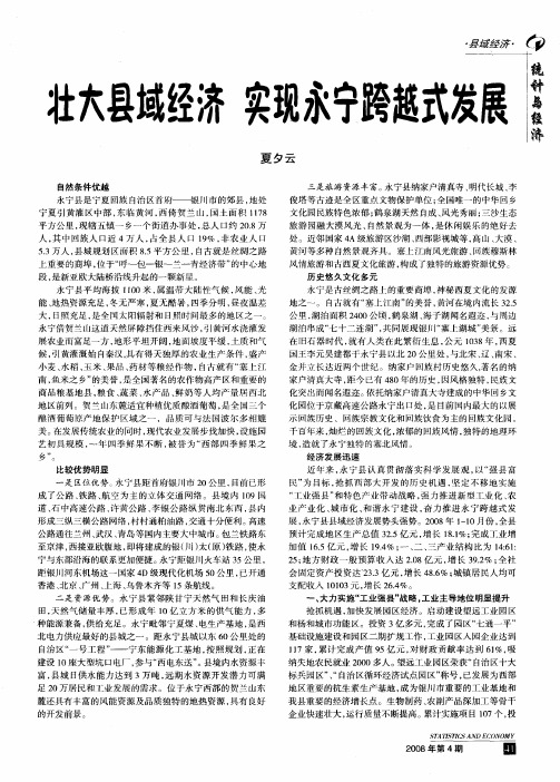 壮大县域经济 实现永宁跨越式发展