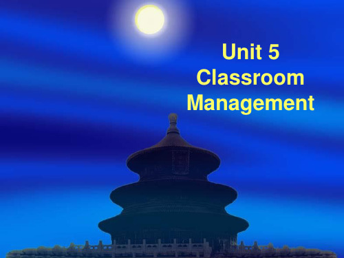 Unit 5 Classroom Management