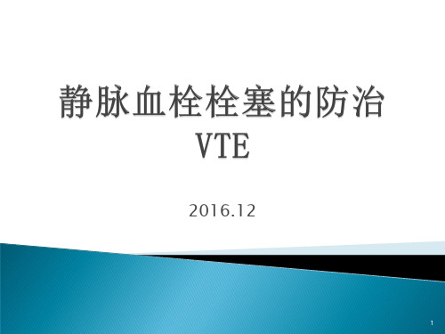 静脉血栓栓塞的防治PPT参考幻灯片