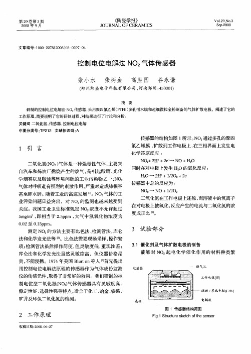 控制电位电解法NO2气体传感器