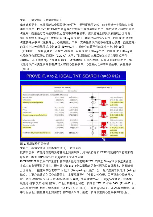 临床经验谈：ACS降脂治疗争鸣——强化降脂vs.强化他汀