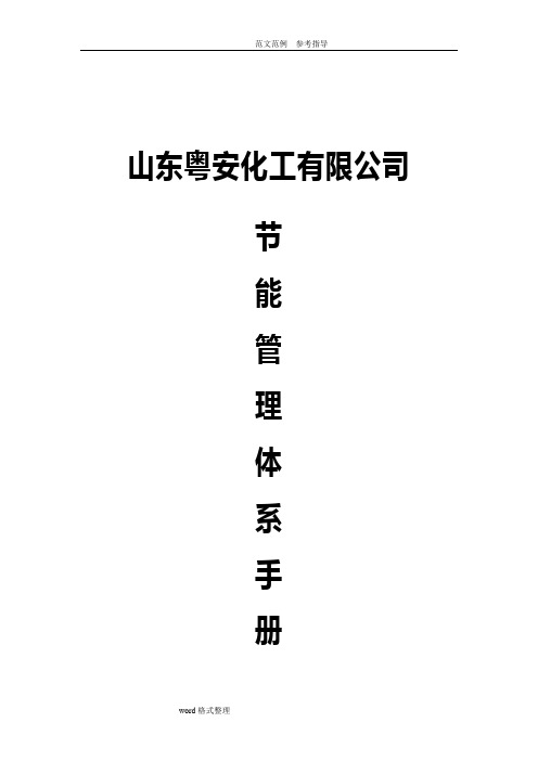 能源管理体系手册范本