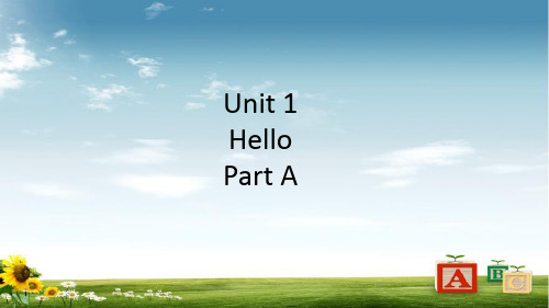 闽教版三年级英语上册Unit 1《 Hello 》Part A 教学课件