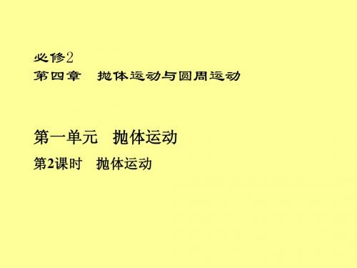 2013高考一轮复习优秀课件：第四章抛体运动与圆周运动第一单元  第2课时