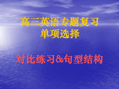 高三英语专题复习单项选择-PPT精选.ppt