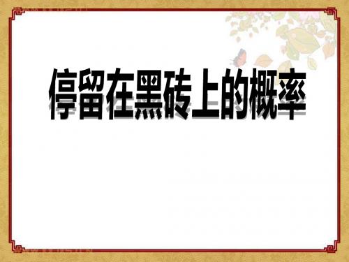 《停留在黑砖上的概率》频率与概率PPT精品教学课件