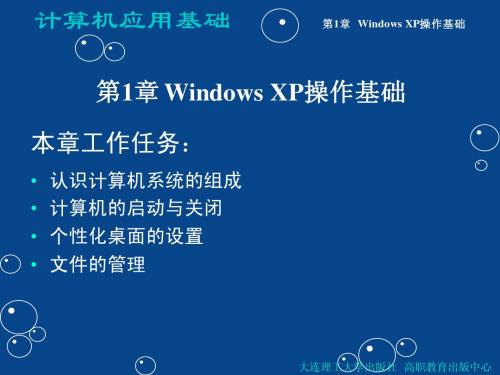 第1章 Windows XP操作基础
