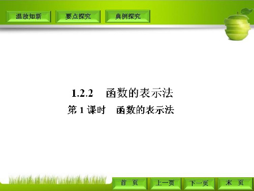 人教A版必修一1.2.2.1函数的表示