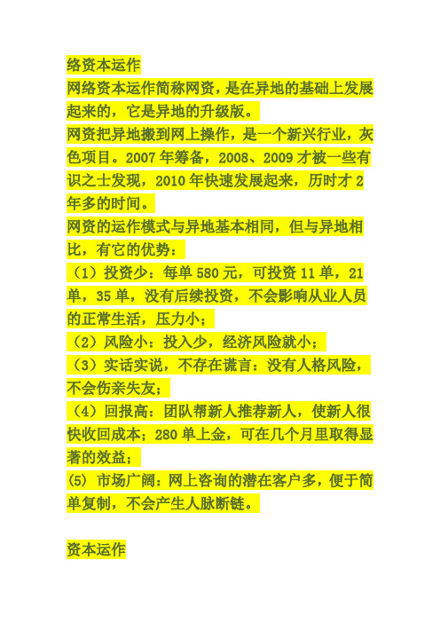 21世纪网络资本运作成就我们的梦想