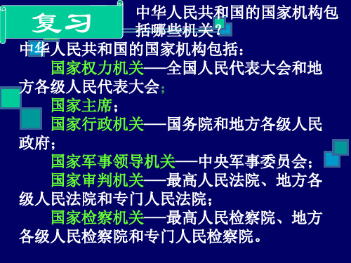 高三政治 我国国家机构的组织和活动原则 ppt