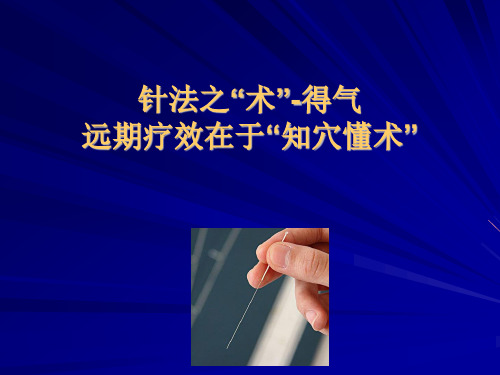 针法之术-得气