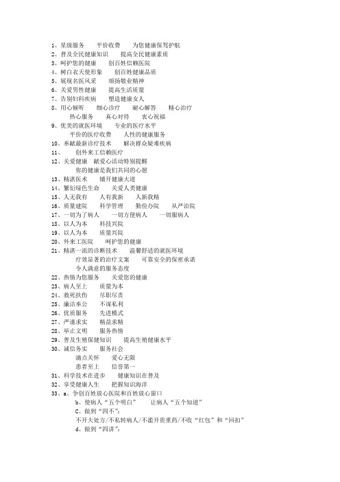 医疗文章标题