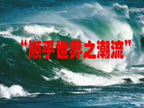 人民版必修三专题三 “顺乎世界之潮流“
