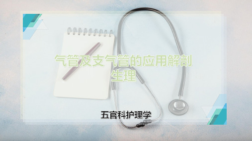 气管及支气管的应用解剖生理