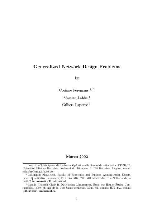 Generalized network design problems