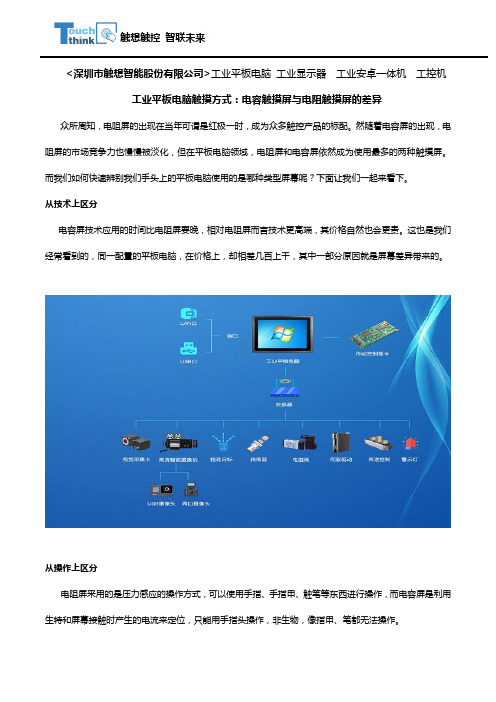 如何区分工业平板电脑的电阻屏与电容屏