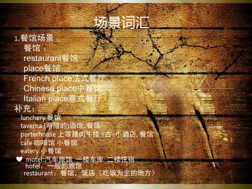 实用的场景词汇