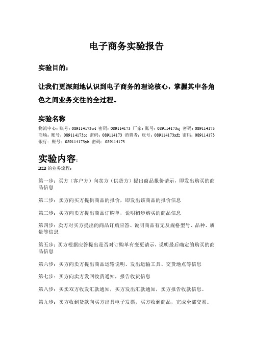 安徽工业大学电子商务实验报告