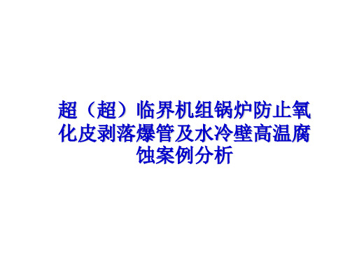 超超临界机组锅炉氧化皮剥落爆管及水冷壁高温腐蚀案例分析