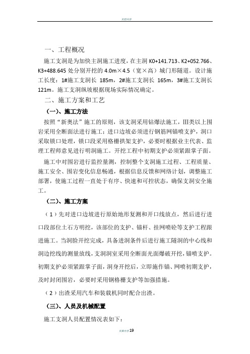 遂洞施工方案