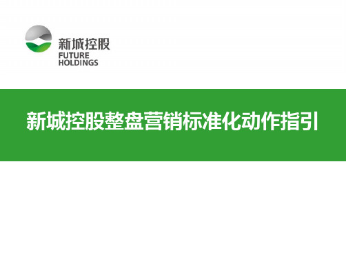 2019新城控股整盘营销标准化动作指引