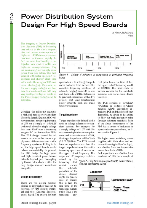 EDA Power Distribution System Design For High Speed Boards The integrity of Power Distribut