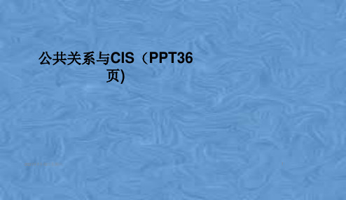 公共关系与CIS(PPT36页)