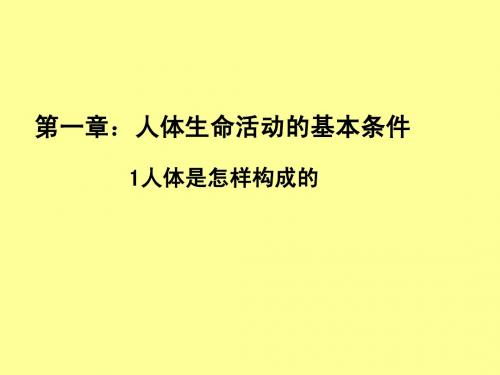 初二生命科学第一册复习