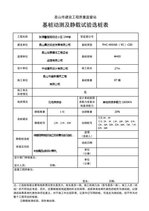 选桩表