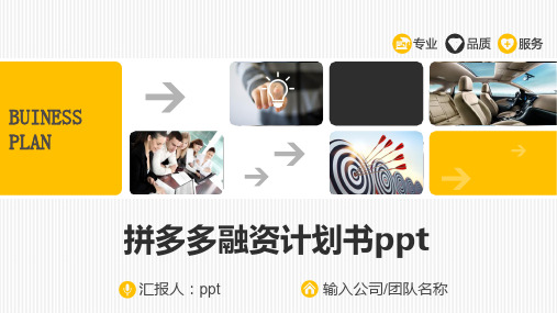 拼多多融资计划书ppt